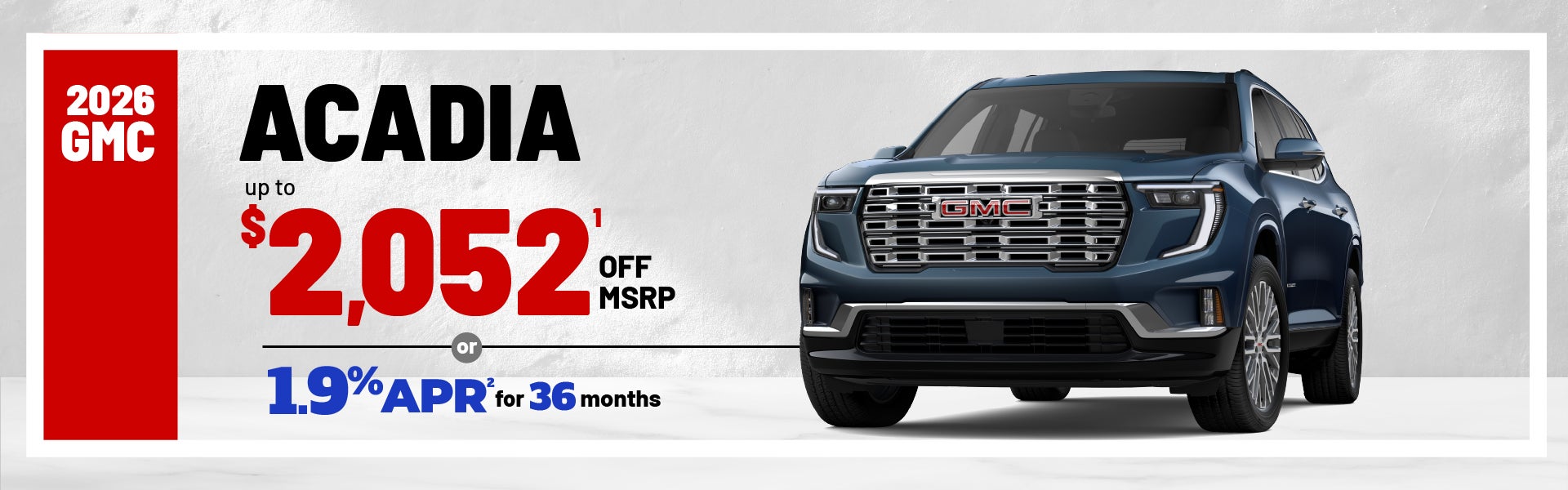 2026 GMC Acadia - up to $2052 off MSRP