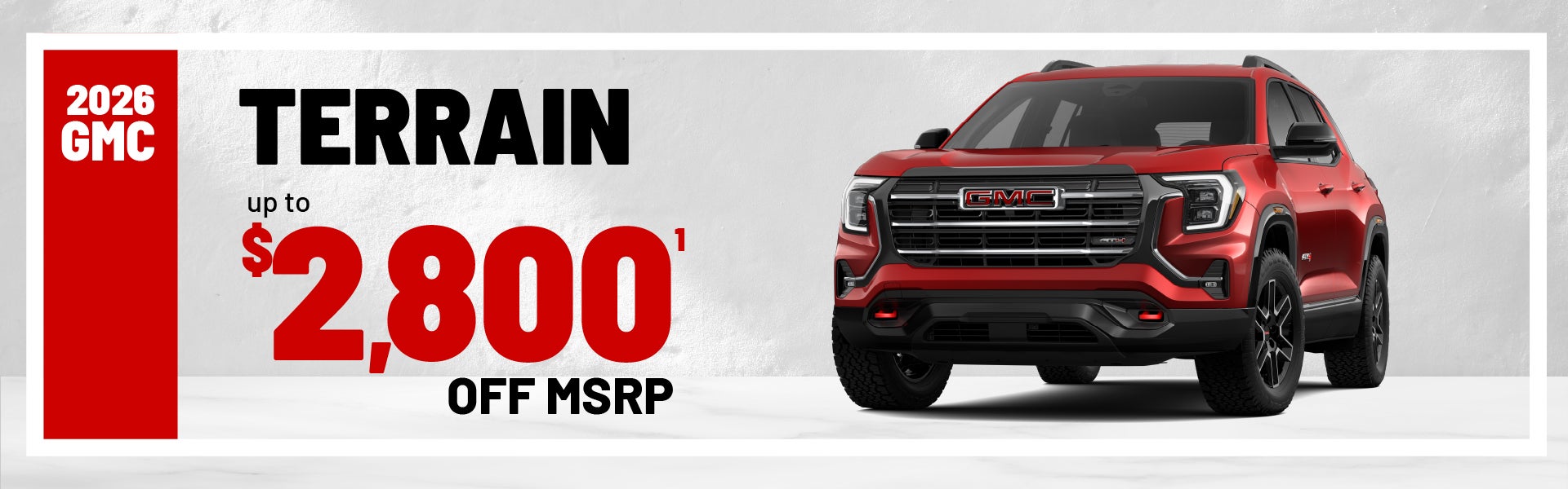 2026 GMC Terrain - up to $2800 off MSRP