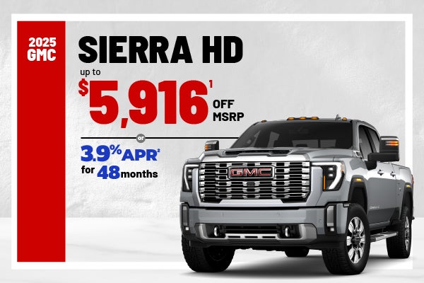 2026 GMC Sierra HD - up to $5916 off MSRP or 3.9% APR/48 