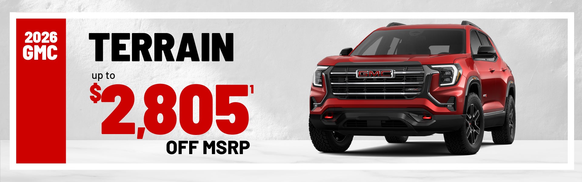 2026 GMC Terrain - up to $2805 off MSRP
