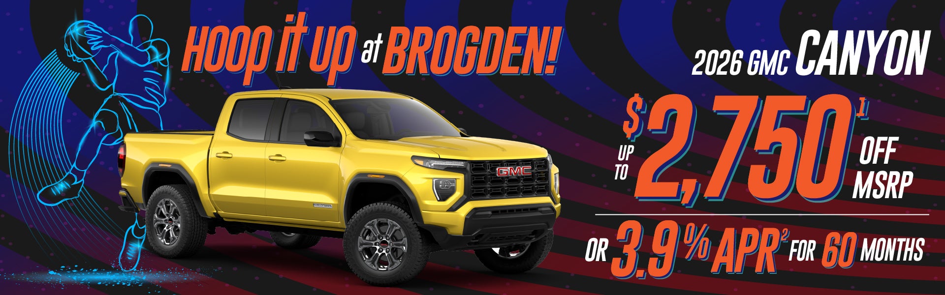 2026 GMC Canyon - save up to $2750 or 3.9% APR for 60 month