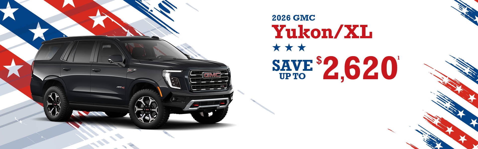 2026 GMC Yukon - up to $2,620 off MSRP