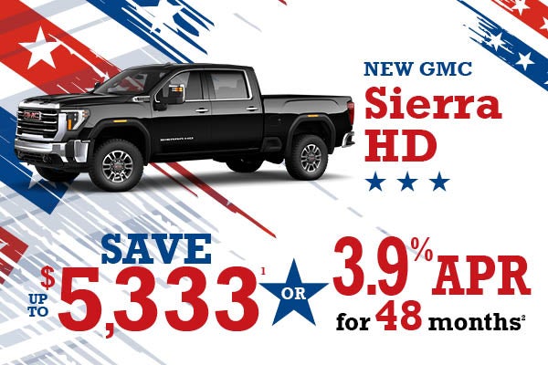 2025 GMC Sierra HD - up to $5333 off MSRP or 3.9% APR/48 