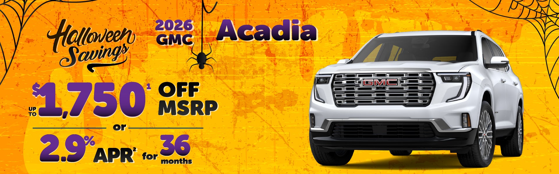 2026 GMC Acadia - up to $1750 off MSRP