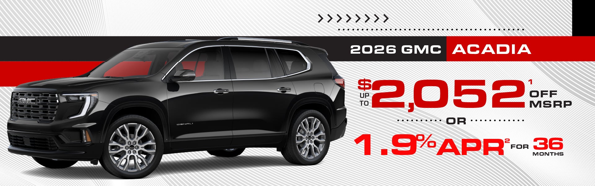 2026 GMC Acadia - up to $2052 off MSRP
