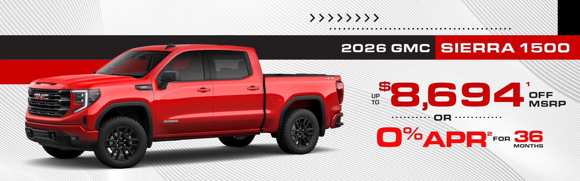 2026 GMC Sierra 1500 - save up to $8694 or 0% APR
